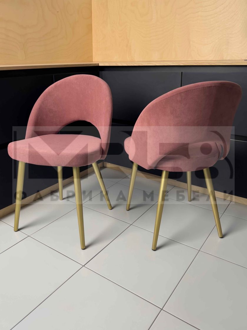 Стулья для кухни Жаклин велюр Малиновый/Золотой