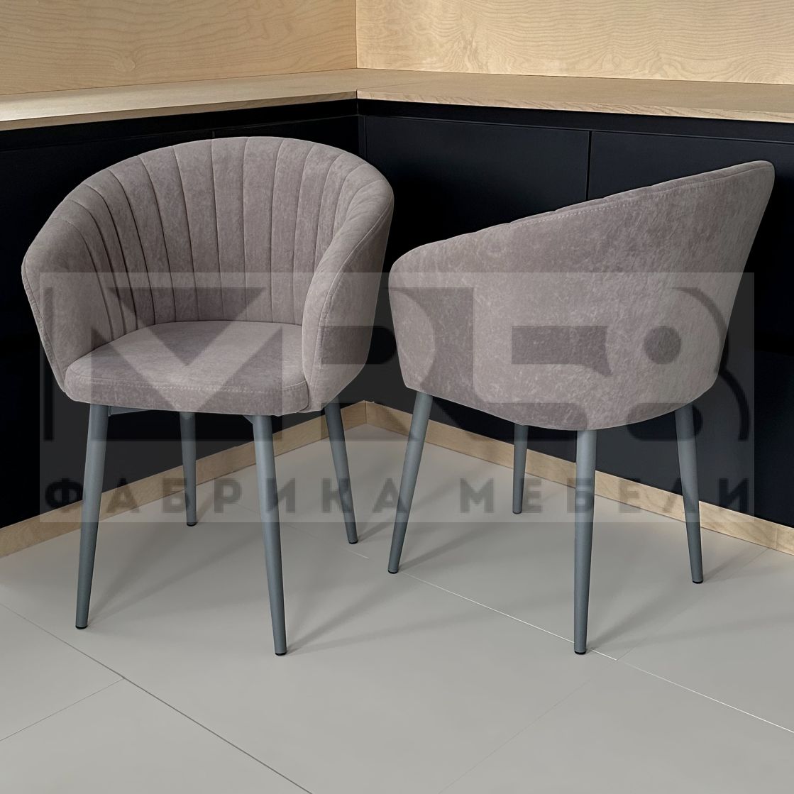 Стулья Версаль мягкие велюр со спинкой Мокко/Графит